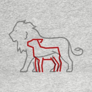 The Lion and the Lamb-Minimalist T-Shirt